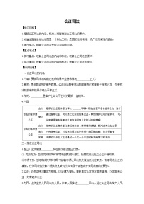 人教统编版必修3 政治与法治公正司法导学案及答案