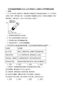江苏省盐城市五校联考2025-2026学年高二上学期10月考试 政治试卷