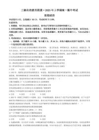 湖南省三湘名校教育联盟2024-2025学年高一下学期期中考试政治试题（含解析）