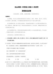 云南省文山壮族苗族自治州文山市文山市第一中学2025_2026学年高二上学期10月月考政治试题（含答案）