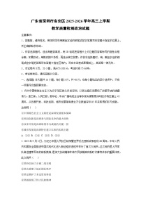 广东省深圳市宝安区2025-2026学年高三上学期教学质量检测政治试卷（学生版）