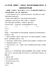 浙江省”七彩阳光“新高考研究联盟2025-2026学年高一上学期期中联考政治试卷（Word版附解析）