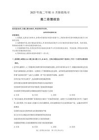 湖北省圆创联盟2025-2026学年高二上学期11月阶段练习（期中）政治试题含答案
