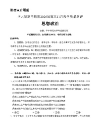 湖北省华大新高考联盟2026届高三上学期11月教学质量测评政治试卷（Word版附解析）