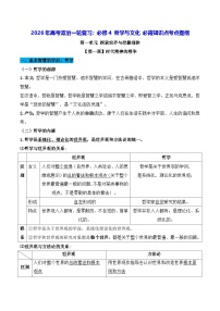 2026年高考政治一轮复习：必修4 哲学与文化 必背知识点考点提纲 讲义