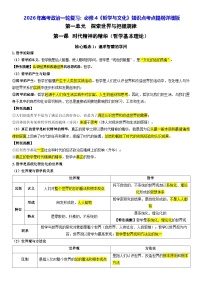 2026年高考政治一轮复习：必修4《哲学与文化》知识点考点提纲详细版 讲义