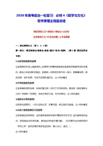 2026年高考政治一轮复习：必修4《哲学与文化》哲学原理主观题总结 讲义