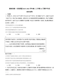湖南省湘一名校联盟2026届高三上学期11月期中考试 政治试卷（含答案）