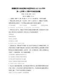 新疆维吾尔自治区喀什地区莎车县2025-2026学年高一上学期11月期中考试政治政治试卷（学生版）