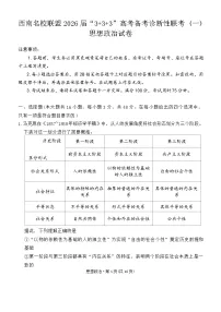 西南名校联盟2026届高三上学期12月“333”高考备考诊断性联考（一）政治试卷（Word版附解析）