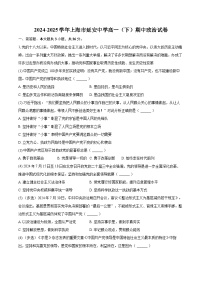 2024-2025学年上海市延安中学高一（下）期中政治试卷-自定义类型