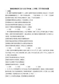 湖南省娄底市重点高中2025-2026学年高二上学期1月月考试卷 政治(含答案）