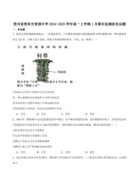 2024-2025学年贵州省贵阳市高一上学期期末监测政治试卷（有答案）