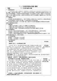 政治 (道德与法治)必修4 哲学与文化文化的内涵与功能教学设计