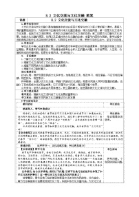 高中政治 (道德与法治)人教统编版必修4 哲学与文化文化交流与文化交融表格教案