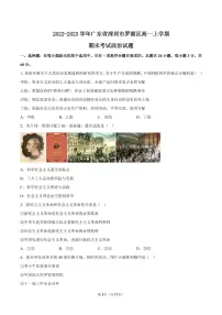 2022-2023学年深圳市罗湖区高一(上)期末政治试卷及答案