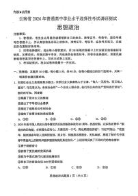 2026届云南省普通高中学业水平选择性考试调研测试政治试题（高考模拟）