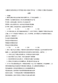 2025-2026学年安徽合肥市六校联考高一上学期期末考试思想政治试卷（含答案）
