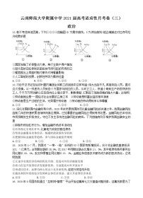 云南师范大学附属中学2021届高考适应性月考卷（三）政治 (含答案)