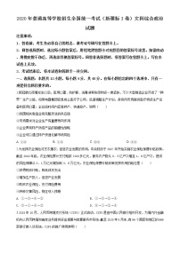 精编：2020年全国统一高考政治试卷（新课标Ⅰ）真题及答案解析（原卷+解析卷）