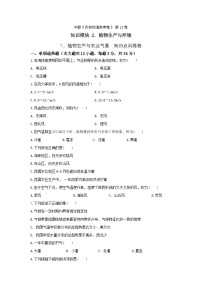 专业课通用版项目7 植物的生产与农业气象7.1 植物生产的气象条件精品综合训练题