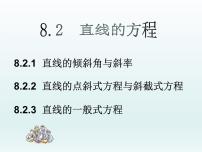 高中数学语文版（中职）基础模块下册第八单元 直线与圆的方程8.2 直线的点斜式和斜截式方程说课课件ppt