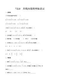 高中数学高教版（中职）基础模块下册7.2.3  共线向量的坐标表示优秀精练