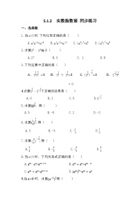 高教版（2021·十四五）基础模块 下册5.1 实数指数幂练习题