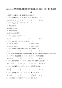 2022-2023学年四川省成都市简阳市高级职业中学高二（上）期中数学试卷