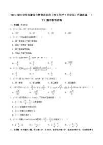 2022-2023学年安徽省合肥市南亚理工技工学校（升学部）艺体班高一（下）期中数学试卷