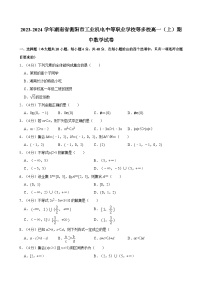 2023-2024学年湖南省衡阳市工业机电中等职业学校等多校高一（上）期中数学试卷