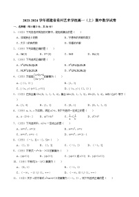 2023-2024学年福建省泉州艺术学校高一（上）期中数学试卷