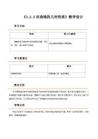 数学3.2.2  双曲线的几何性质获奖教案及反思