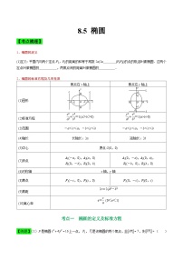 中职高考数学一轮复习讲练测8.5 椭圆（讲）（2份，原卷版+解析版）