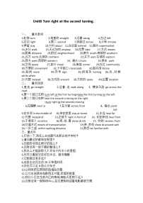 Unit 8 单元基础知识清单学案-中职英语高教版基础教程1