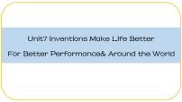 中职英语外研版 (2021)基础模块2Unit 7 Inventions Make Life Better一等奖ppt课件