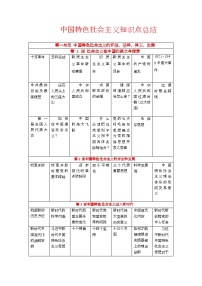 政治 (道德与法治)中国特色社会主义内容概览导学案