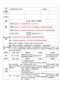 中职政治 (道德与法治)部编高教版(2023)心理健康与职业生涯第1课 立足时代 志存高远精品教案设计