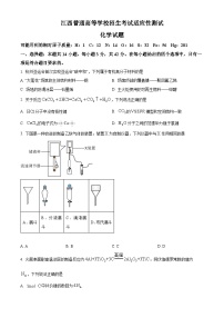 20241月普通高等学校招生全国统一考试适应性测试（九省联考）化学试题（适用地区：江西）含解析