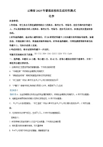 20251月云南省普通高等学校招生考试适应性测试（八省联考）化学试题含解析