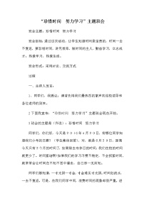 好班主任推荐-珍惜时间主题班会 (2)教案