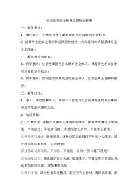 元旦放假安全教育主题班会教学设计