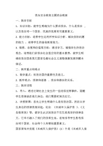 法治安全主题班会教学设计