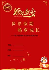 邓州市龙理乡第一初级中学-2025年春节寒假跨学科主题实践作业模板【课件】