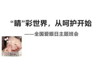“睛”彩世界，从呵护开始——全国爱眼日主题班会课件