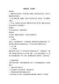 主题班会教案：珍爱生命，安全第一