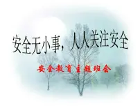 主题班会:“安全教育”课件