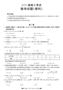 2023四川省部分学校高三上学期12月大联考试题数学（理）PDF版含解析