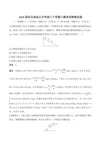 2024届河北省盐山中学高三下学期三模考试物理试题（解析版）