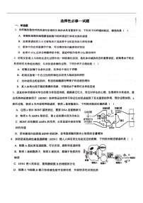 山东省淄博市高青县第一中学2024-2025学年高二上学期期中考试生物试题